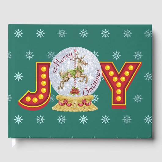 ヴィンテージクリスマススノーグローブトレンディア雪の結晶 ゲストブック (正面)