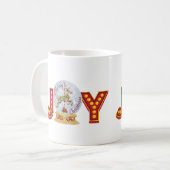 ヴィンテージクリスマススノーグローブトレンディア雪の結晶 コーヒーマグカップ (正面左)