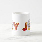 ヴィンテージクリスマススノーグローブトレンディア雪の結晶 コーヒーマグカップ (中央)