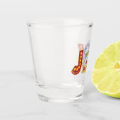 ヴィンテージクリスマススノーグローブトレンディア雪の結晶 ショットグラス (左)