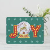 ヴィンテージクリスマススノーグローブトレンディア雪の結晶 シーズンカード (スタンド正面)