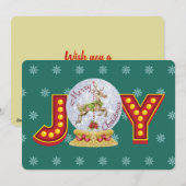 ヴィンテージクリスマススノーグローブトレンディア雪の結晶 シーズンカード (正面/裏面)