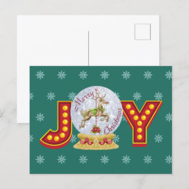 ヴィンテージクリスマススノーグローブトレンディア雪の結晶 シーズンポストカード