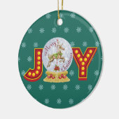 ヴィンテージクリスマススノーグローブトレンディア雪の結晶 セラミックオーナメント (左)