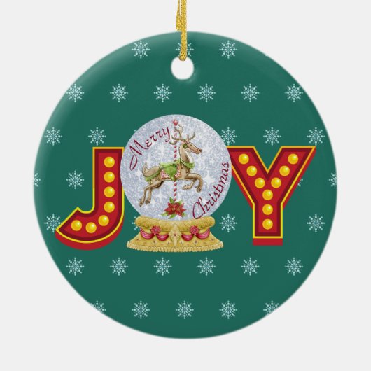 ヴィンテージクリスマススノーグローブトレンディア雪の結晶 セラミックオーナメント (裏面)