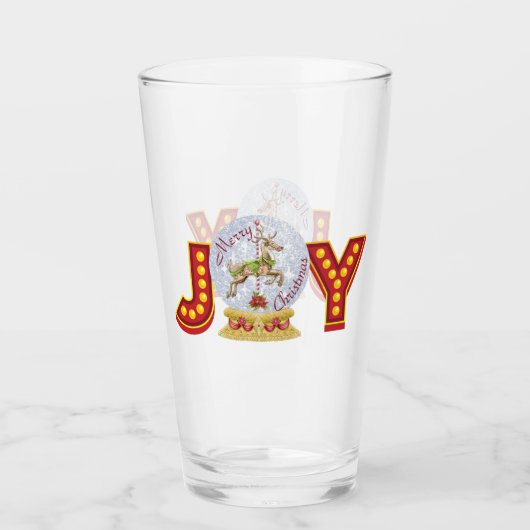 ヴィンテージクリスマススノーグローブトレンディア雪の結晶 タンブラーグラス (正面)