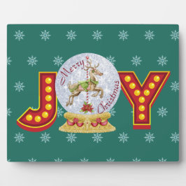 ヴィンテージクリスマススノーグローブトレンディア雪の結晶 フォトプラーク