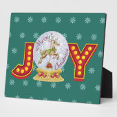 ヴィンテージクリスマススノーグローブトレンディア雪の結晶 フォトプラーク (側面)