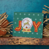 ヴィンテージクリスマススノーグローブトレンディア雪の結晶 フォトプラーク (側面)