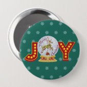 ヴィンテージクリスマススノーグローブトレンディア雪の結晶 缶バッジ (正面&裏面)