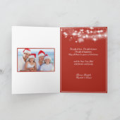 ヴィンテージクリスマススノーシルバーグリッターレッドチャーチ シーズンカード (内部)