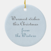 ヴィンテージクリスマススノーツリーウィンドウハウスリース セラミックオーナメント (裏面)