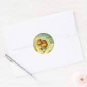 ヴィンテージクリスマススノーバードのシール ラウンドシール (封筒)