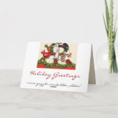 ヴィンテージクリスマススノーピープルキスカード シーズンカード (裏面)