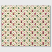 ヴィンテージクリスマススポットライト ラッピングペーパー (フラット)