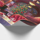 ヴィンテージクリスマススリープ表現レストラン ラッピングペーパー (角)