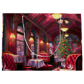 ヴィンテージクリスマススリープ表現レストラン ラージペーパーバッグ (裏面)