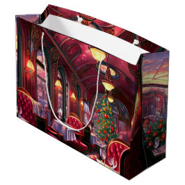 ヴィンテージクリスマススリープ表現レストラン ラージペーパーバッグ