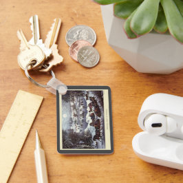 ヴィンテージクリスマススレイ、冬のセントラルパーク キーホルダー