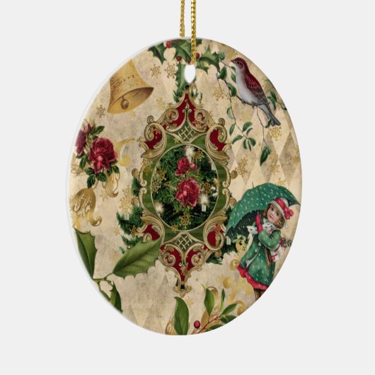ヴィンテージクリスマスセユニークラミックオーナメント セラミックオーナメント (右)