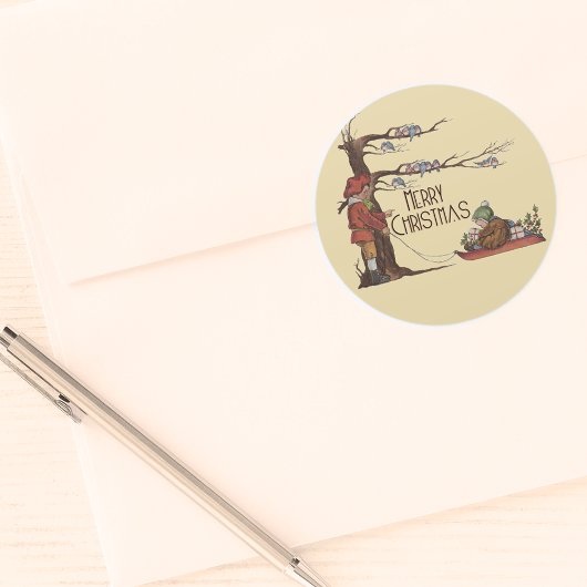 ヴィンテージクリスマスソリ ハートシール