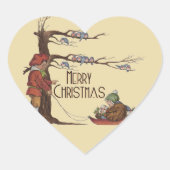 ヴィンテージクリスマスソリ ハートシール (正面)