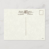 ヴィンテージクリスマスソングバードとホリー葉書 シーズンポストカード (裏面)