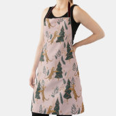 ヴィンテージクリスマスタイガーとクリスマスツリー エプロン (インサイチュ)