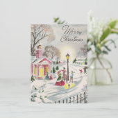 ヴィンテージクリスマスタウンウィンターシーン シーズンカード (スタンド正面)