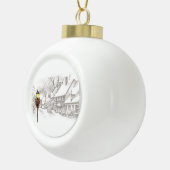 ヴィンテージクリスマスタウンオーナメント セラミックボールオーナメント (右)