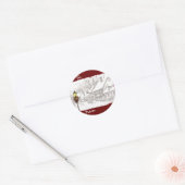 ヴィンテージクリスマスタウンギフトラベルシール ラウンドシール (封筒)