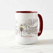 ヴィンテージクリスマスタウンコーヒーマグ マグカップ (正面右)