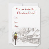 ヴィンテージクリスマスタウンパーティの招待状 招待状 (裏面)