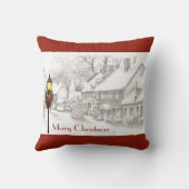 ヴィンテージクリスマスタウンピロー クッション (裏面)