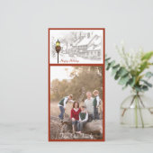 ヴィンテージクリスマスタウンフォトカード シーズンカード (スタンド正面)