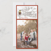 ヴィンテージクリスマスタウンフォトカード シーズンカード (正面)