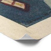 ヴィンテージクリスマスタウンフォークイラストレーション(1918) ポスター (角)