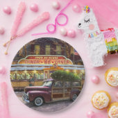 ヴィンテージクリスマスダイナー ペーパープレート (パーティー)