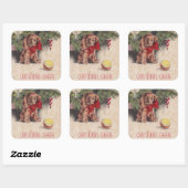 ヴィンテージクリスマスチアパピー スクエアシール (シート)