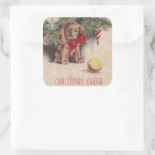 ヴィンテージクリスマスチアパピー スクエアシール (バッグ)