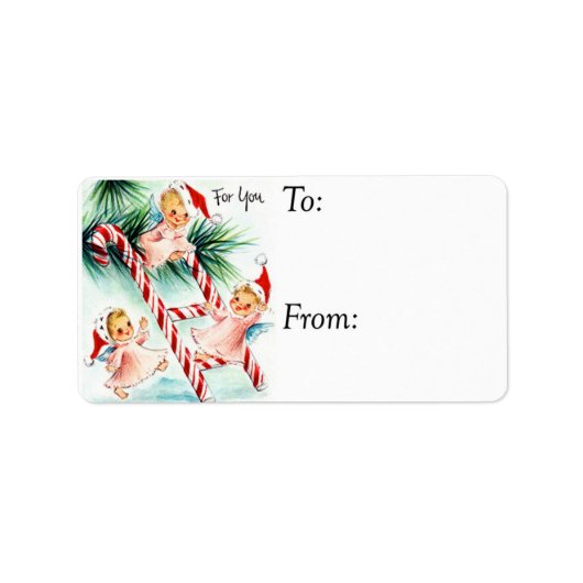 ヴィンテージクリスマスチェルウブスギフトラベル ラベル (正面)