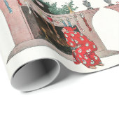 ヴィンテージクリスマスチムニーの装飾 ラッピングペーパー (ロールコーナー)