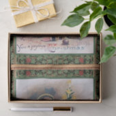 ヴィンテージクリスマスチャイルドエンジェルと玩具 薄葉紙 (ギフト)