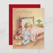 ヴィンテージクリスマスチャイルド祈ズ シーズンカード (正面/裏面)