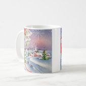 ヴィンテージクリスマスチャーチシルバーベルズノーススター コーヒーマグカップ (正面左)