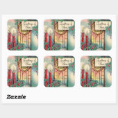 ヴィンテージクリスマスチャーチホリデイ スクエアシール (シート)