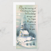 ヴィンテージクリスマスチャーチ冬 シーズンカード (正面/裏面)