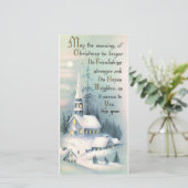 ヴィンテージクリスマスチャーチ冬 シーズンカード (スタンド正面)