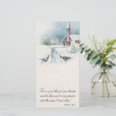 ヴィンテージクリスマスチャーチ詩篇92:1 シーズンカード (スタンド正面)