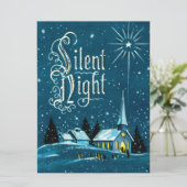 ヴィンテージクリスマスチャーチ静かャーナイト シーズンカード (スタンド正面)